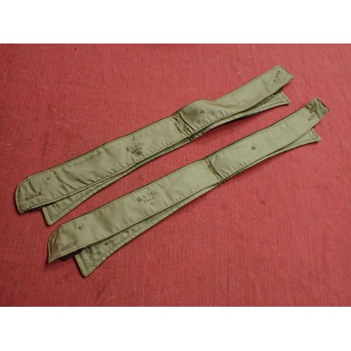 7 - Two WW2 British 1944 dated shirt collars

Two size 4 button on collars. Wear to the fold line on one... 