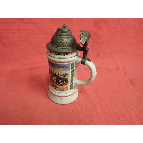 28 - Imperial German Artillery reservist beer stein

Generic reservist stein for artillery, not named to ... 