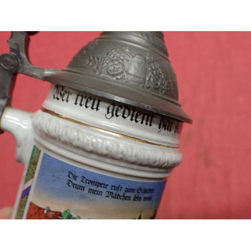 28 - Imperial German Artillery reservist beer stein

Generic reservist stein for artillery, not named to ... 