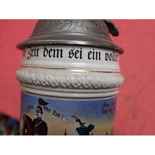 28 - Imperial German Artillery reservist beer stein

Generic reservist stein for artillery, not named to ... 