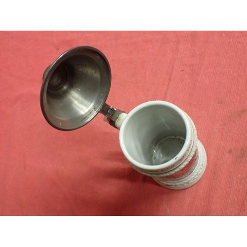 28 - Imperial German Artillery reservist beer stein

Generic reservist stein for artillery, not named to ... 