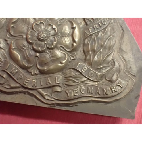 30 - WW1 period Derbyshire Imperial Yeo helmet plate press

The actual factory press for a Derby Yeo helm... 
