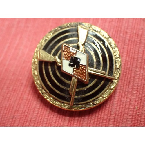 42 - WW2 German Hitler Youth Marksman award badge

Two part enamel badge on buttonhole fixing. All the en... 