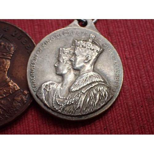 53 - Three George V and Mary medals

Largest 38 mm. One Nottingham related