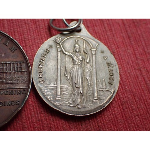 53 - Three George V and Mary medals

Largest 38 mm. One Nottingham related