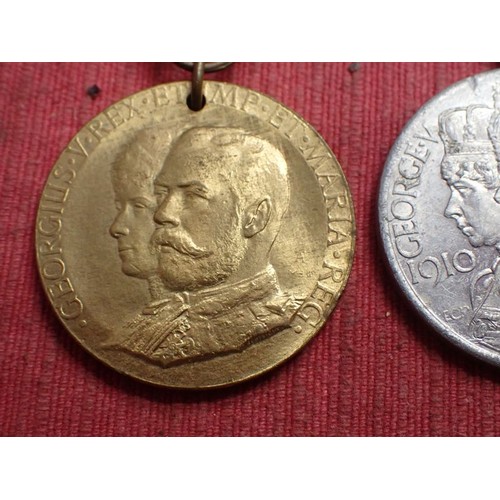 54 - Three King George V commemorative medals

Two of which are Leicester related.