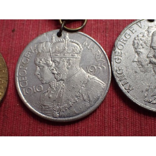 54 - Three King George V commemorative medals

Two of which are Leicester related.