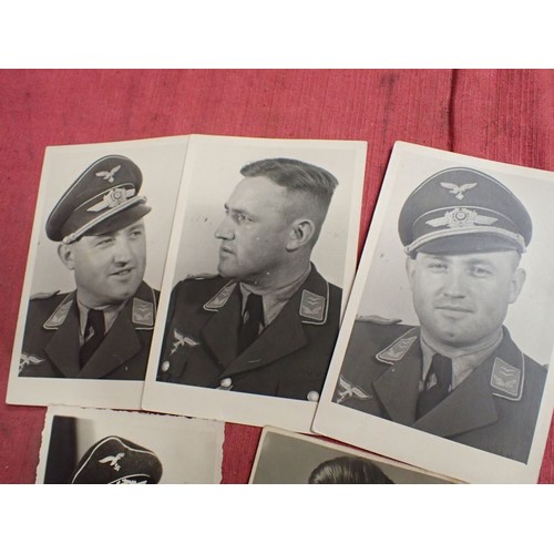 2 - Five WW2 Luftwaffe officer photographs

Postcard-size. Three of one officer.
