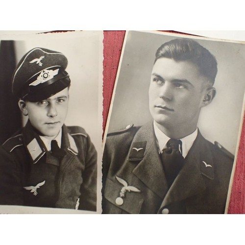 2 - Five WW2 Luftwaffe officer photographs

Postcard-size. Three of one officer.
