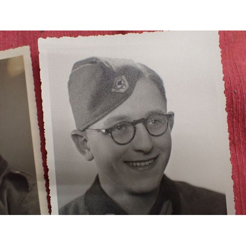 3 - Four WW2 German photographs including RAD men

Postcard-size images. Three of RAD men, the other, a ... 