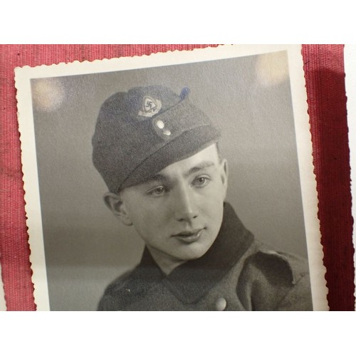 3 - Four WW2 German photographs including RAD men

Postcard-size images. Three of RAD men, the other, a ... 