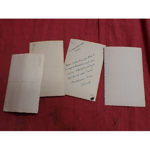 3 - Four WW2 German photographs including RAD men

Postcard-size images. Three of RAD men, the other, a ... 