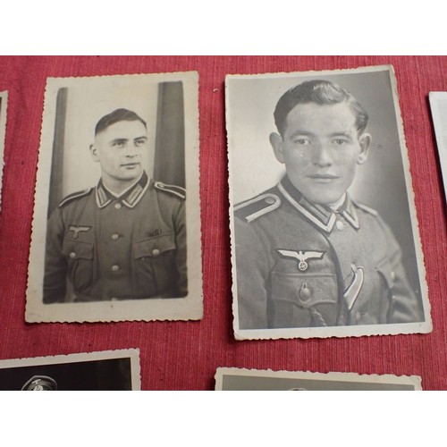 5 - Eight WW2 German soldier photographs

Postcard size images. Some with dates and details to the backs