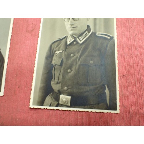 5 - Eight WW2 German soldier photographs

Postcard size images. Some with dates and details to the backs