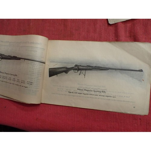 6 - Circa 1914 Mauser rifle instruction manual

Rare early manual for the Mauser sporting rifle. Also ad... 