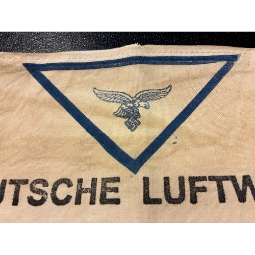 9 - WW2 German Luftwaffe Flack Helpers Arm Band 

Measures 20.5 x 14 cm when laid flat.