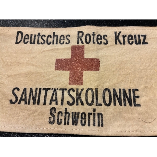 10 - WW2 German Red Cross Schwerin Arm Band

Measures 20.5 x 11.5 cm when laid flat.