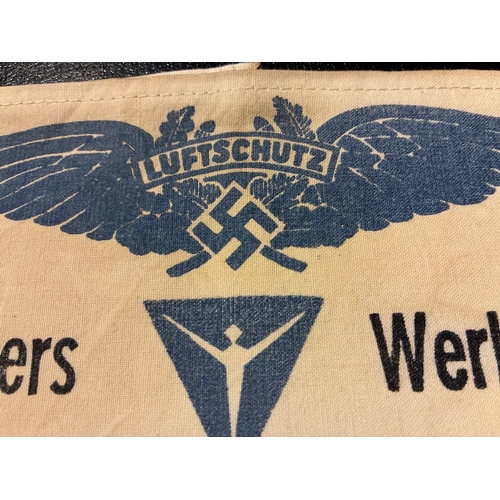 11 - WW2 German Junkers Factory Luftschutz Armband

WW2 German Air Raid Protection armband 
Measures 20 x... 