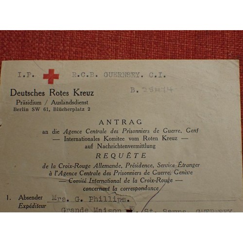 15 - WW2 German occupied Guernsey Red Cross letter

LETTER FROM APRIL 1945. OLD TAPE REPAIR TO THE BACK. ... 