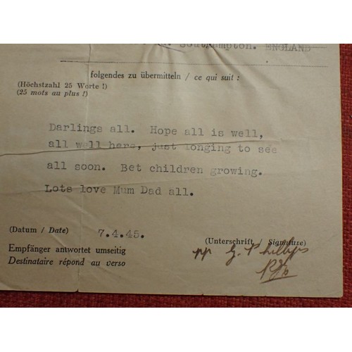 15 - WW2 German occupied Guernsey Red Cross letter

LETTER FROM APRIL 1945. OLD TAPE REPAIR TO THE BACK. ... 