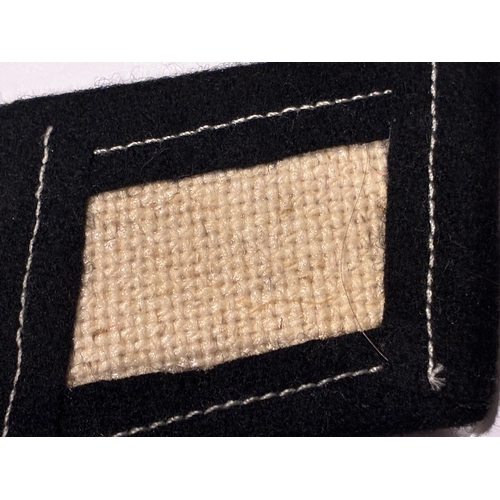 16 - WW2 German SS Dirlewanger Collar Patch

Camp made collar patch with the typical white stitching visi... 