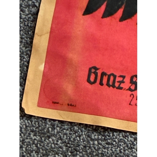 19 - WW2 German / Austrian Propaganda Poster 

Measures 44.5 x 32 cm , has been folded and with some wate... 