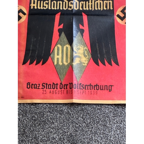19 - WW2 German / Austrian Propaganda Poster 

Measures 44.5 x 32 cm , has been folded and with some wate... 