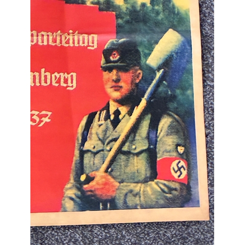 20 - WW2 German RAD Nuremberg Rally Poster 1937


Measures 43 x 32 cm , has been folded