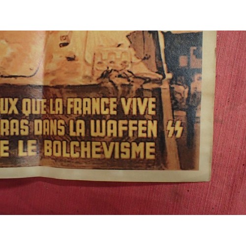 21 - WW2 German French Waffen-SS recruitment poster

Good condition, clean poster with no rips. 440 by 30... 
