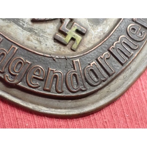 39 - WW2 German Luftwaffe field police gorget

A well-used and, subsequently, well-patinated Luftwaffe Fe... 