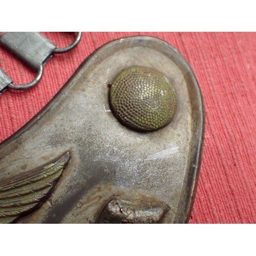 39 - WW2 German Luftwaffe field police gorget

A well-used and, subsequently, well-patinated Luftwaffe Fe... 