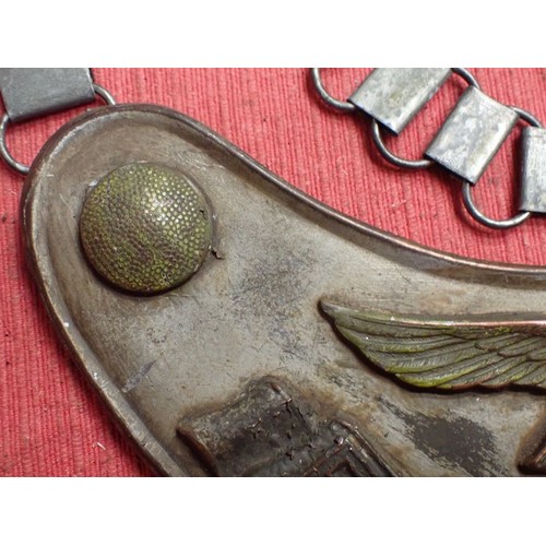 39 - WW2 German Luftwaffe field police gorget

A well-used and, subsequently, well-patinated Luftwaffe Fe... 