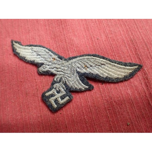 50 - WW2 German Luftwaffe breast eagle

Enlisted man's breast eagle. 95 mm across.