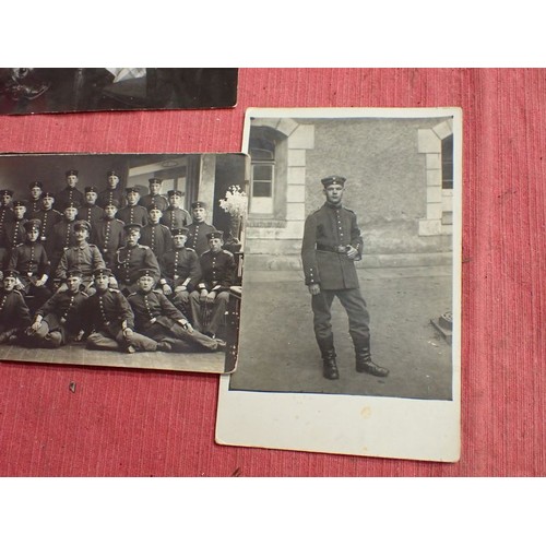 54 - Six WW1 German photographs inc hussar's

Three larger images, album removed. 168 mm across. Along wi... 