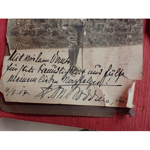 54 - Six WW1 German photographs inc hussar's

Three larger images, album removed. 168 mm across. Along wi... 