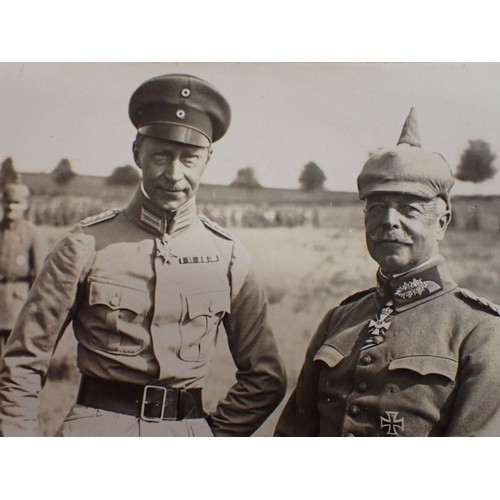 55 - Five WW1 German photographs, inc Crown Prince Wilhelm

Removed from the same album. Postcard size im... 