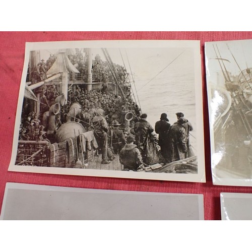 56 - Ten WW1 British official press release photographs

8 by 6 inch images. Coastal and ship-related.