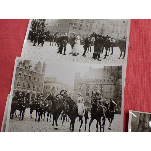 58 - Eight WW1 British offical press release photographs

8 by 6 inch images. Parade and locations. With ... 