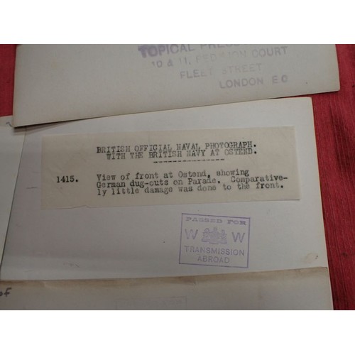 58 - Eight WW1 British offical press release photographs

8 by 6 inch images. Parade and locations. With ... 