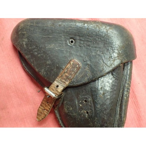 59 - WW2 German SS marked Luger holster

A well-used and repaired Luger holster. With what appear to be G... 