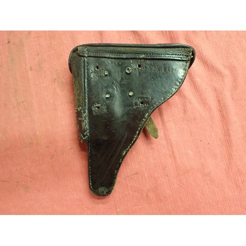 59 - WW2 German SS marked Luger holster

A well-used and repaired Luger holster. With what appear to be G... 