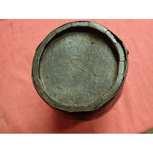 61 - Small black-powder keg circa 1800

Small powder keg. Very nice patina to the wood. Two hammered iron... 