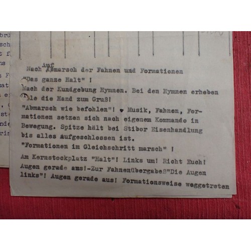 WW2 German ephemera, RAD, and Luftwaffe letter Several pages of typed ...
