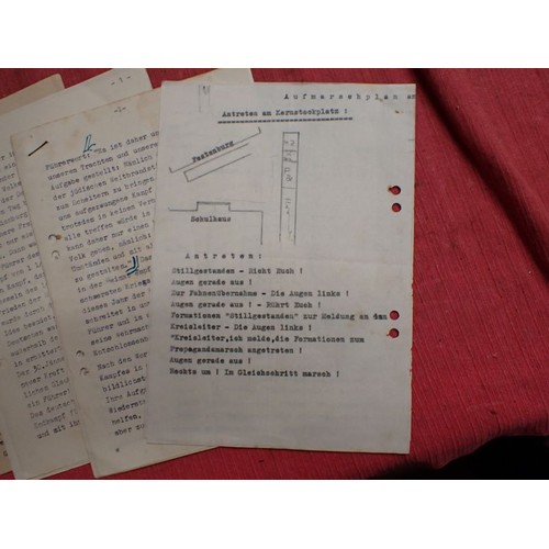WW2 German ephemera, RAD, and Luftwaffe letter Several pages of typed ...