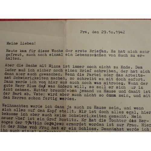 WW2 German ephemera, RAD, and Luftwaffe letter Several pages of typed ...