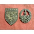 Two replica German combat awards Old copies of the Balkan Shield and ...