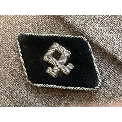 WW2 German Waffen SS Odal Rune Flat Wire Collar Patch For an officer in ...