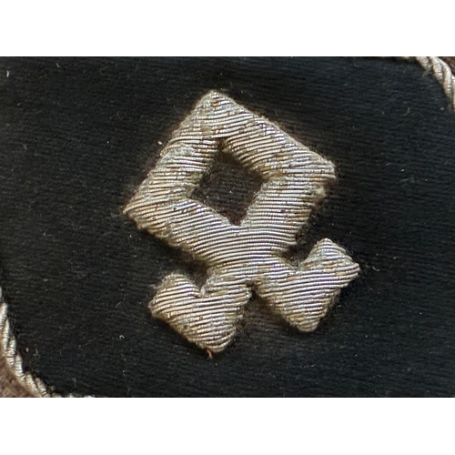 WW2 German Waffen SS Odal Rune Flat Wire Collar Patch For an officer in ...