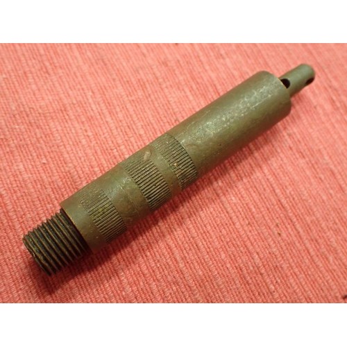 1 - WW2 S-mine detonator, S.O.E. trip wire.

Wire on a dark brown Bakelite reel, 40 mm across.  Bakelite... 