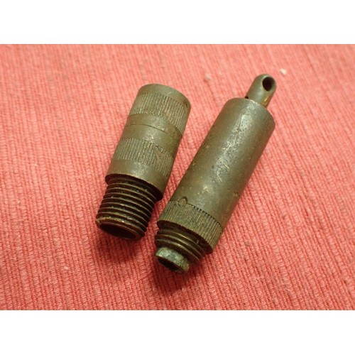 1 - WW2 S-mine detonator, S.O.E. trip wire.

Wire on a dark brown Bakelite reel, 40 mm across.  Bakelite... 